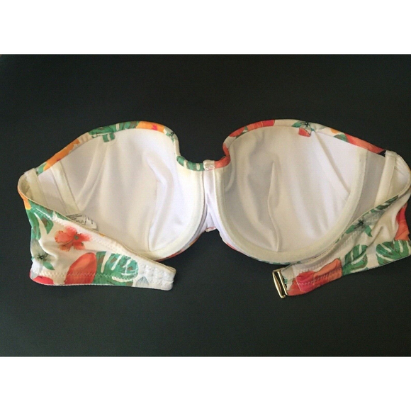 Aqua La Vie en Rose Womens Tropical Bathing Suit Top Y2k - Picture 2 of 9